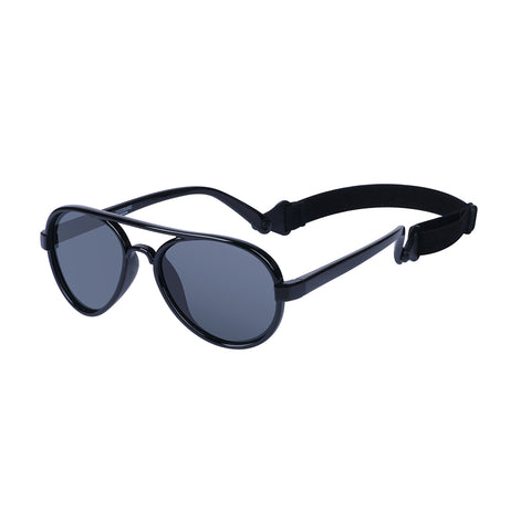 Aviator Toddler Age 2-6, Black with Grey Lens