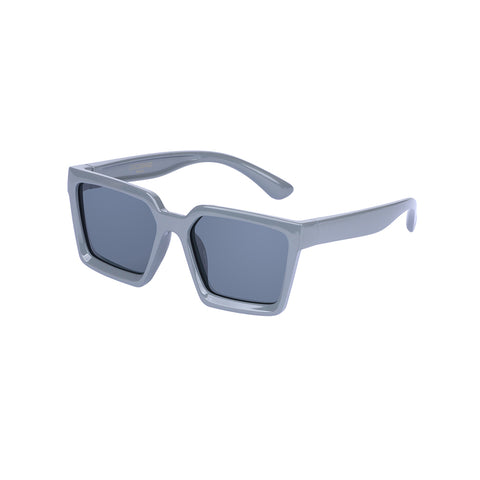Retro Square Youth Age 8-12, Black with Grey Lens