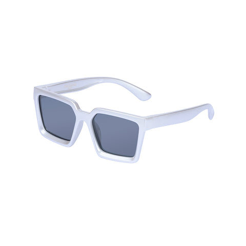 Retro Square Youth Age 8-12, Sliver with Grey Lens