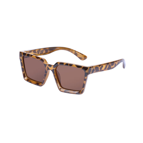 Retro Square Youth Age 8-12, Tortie with Brown Lens