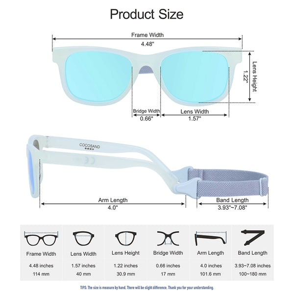 Classic Square Age 0-2, White Transparent with Pink Lens