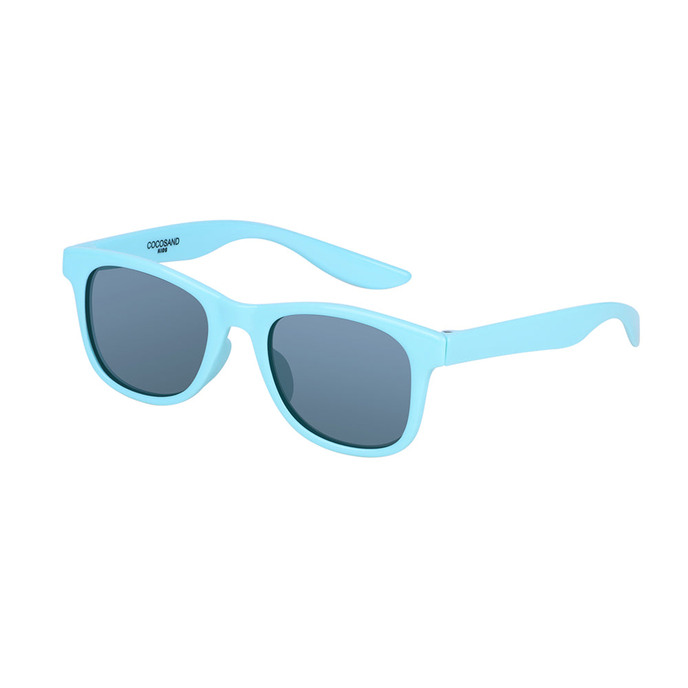 COCOSAND Classic Kids Sunglasses Square Frame UV 400 Protection, Age 4-10, Blue