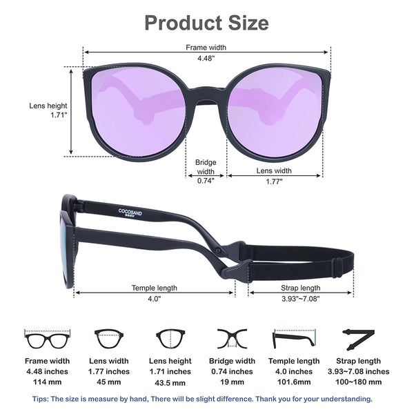 Cat Eye Baby Age 0-2 Black with Purple Lens
