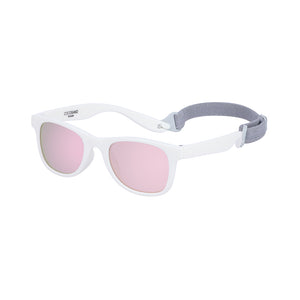 COCOSAND Toddler Sunglasses with trap Flexible Frame UV 400 Protection, Age 2-6, White