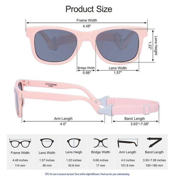 Classic Square Age 0-2, Pink with Grey Lens