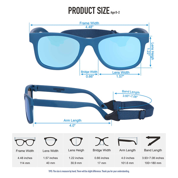 Classic Square Age 0-2 Blue with Ice Blue Lens