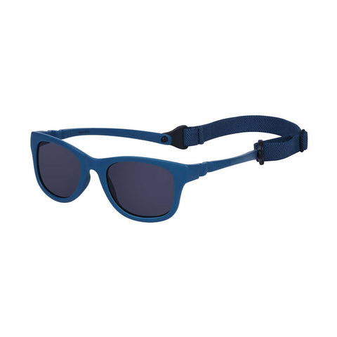 COCOSAND One Piece Baby Sunglasses with Strap Flexible Frame UV 400 Protection, Ages 0-18 Months, Navy Blue